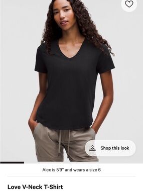 lululemon athletica Black love V-Neck Tee